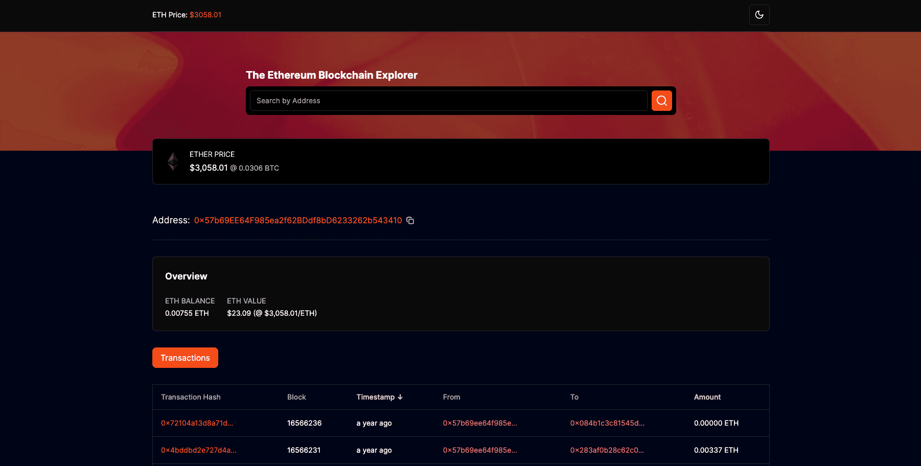 Etherscan Explorer image