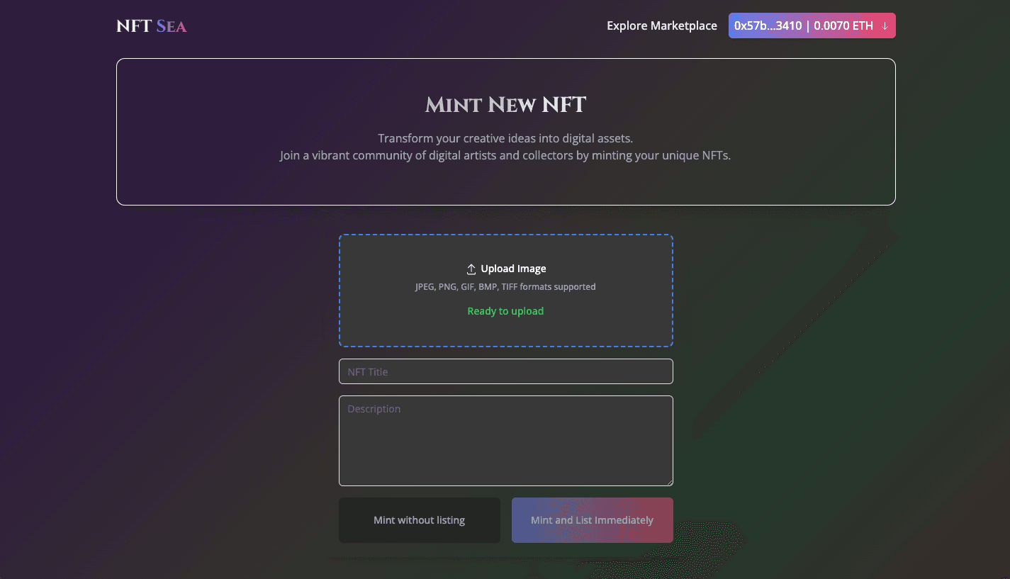 NFT Minting DApp image